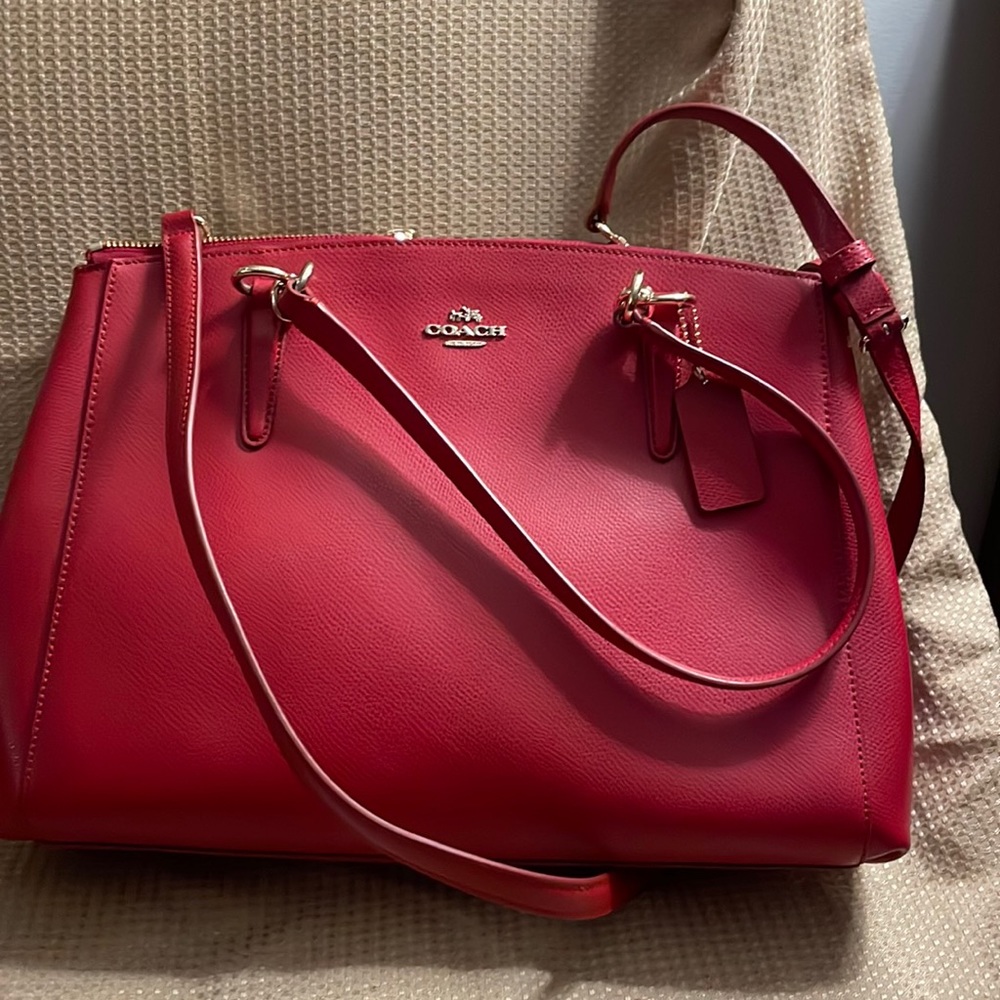 Coach shoulder bag red